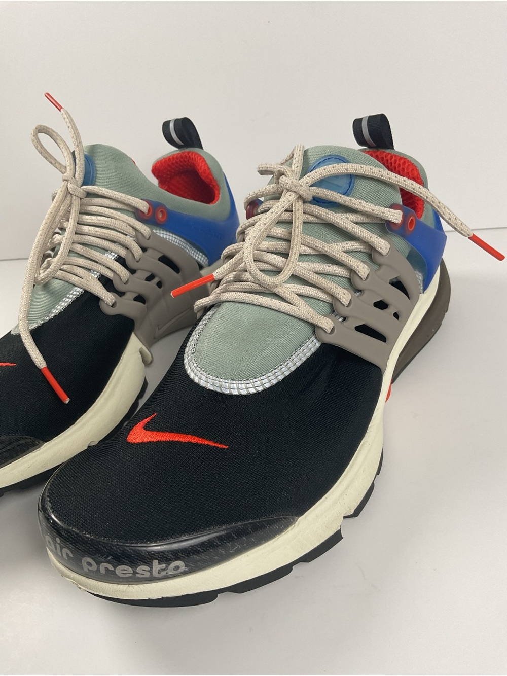 Nike Air Presto Black Red Blue Running Shoes Men’s Size 8 - Picture 4 of 9